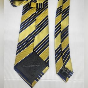 Ermenegildo Zegna Blue/Yellow Striped Tie